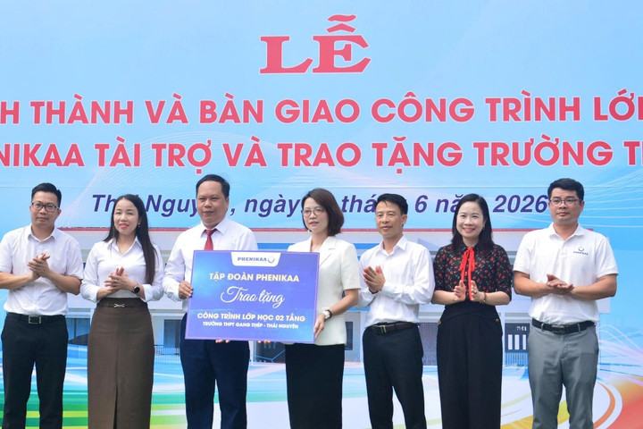 Tập đoàn Phenikaa bàn giao công trình lớp học gần 5 tỷ đồng tại Thái Nguyên