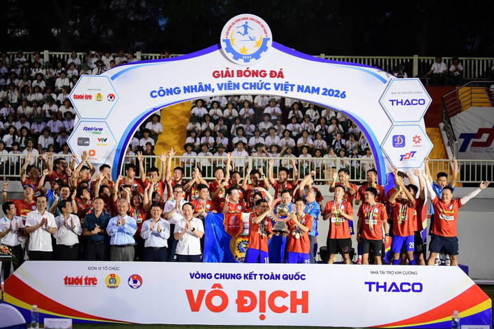 Công đoàn Ngân hàng Việt Nam vô địch Giải bóng đá công nhân, viên chức Việt Nam 2026