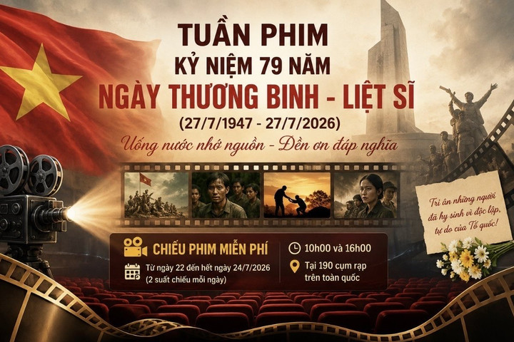 Lịch chiếu Phim miễn phí Dịp kỷ niệm 79 năm ngày Thương Binh Liệt sĩ (27/7/1947 - 27/7/2026)